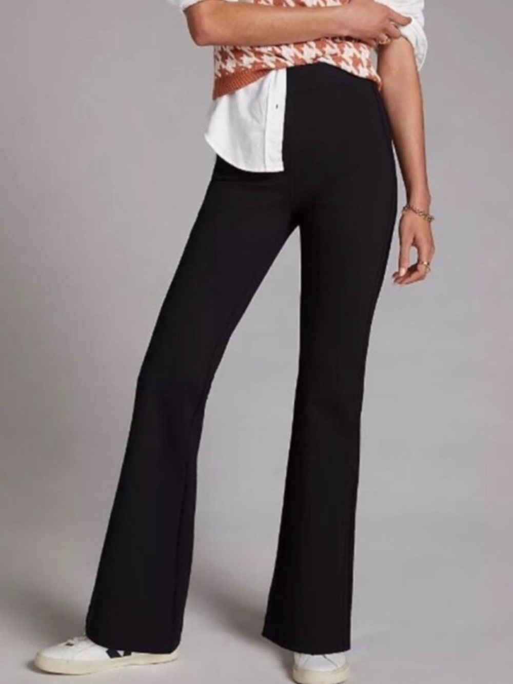 NWOT Anthropologie The Joni Black Flare Pull On Pants Size S